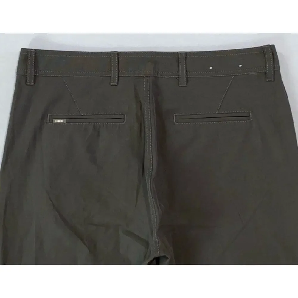 Linksoul Men's Reprieve Poly Blend Flat Front Chino Golf Pants. Gray, 32X32.5.
